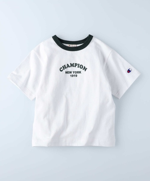 Champion（チャンピオン）の「【Champion】リンガーＴシャツ（Tシャツ/カットソー・キッズ・ホワイト/ブルー/グリーン・120/140/130/105）」の10枚目の写真