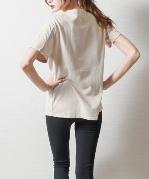 leune(ルネ)の「【leune】ロゴTシャツ ストリート トップス(その他トップス・レディース・ホワイト/ブラック/ネイビー/ベージュ・MEDIUM)」の5枚目の写真