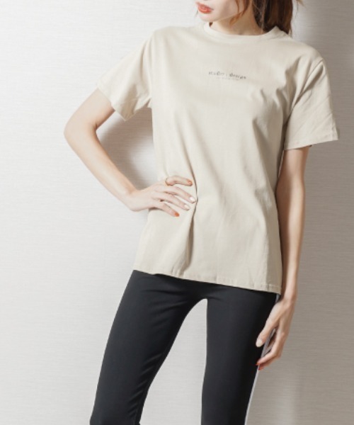 leune(ルネ)の「【leune】ロゴTシャツ ストリート トップス(その他トップス・レディース・ホワイト/ブラック/ネイビー/ベージュ・MEDIUM)」の13枚目の写真