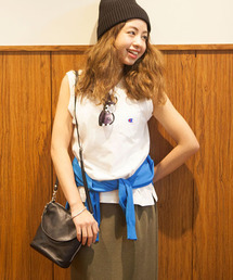 Champion | 【Gina掲載】【カタログ掲載】(CHAMPION/ROSEBUD) CWSF331 20S/1 JERSEY SLEEVELESS POCKET TEE(Tシャツ/カットソー)