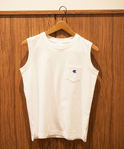 Champion(チャンピオン)の「【Gina掲載】【カタログ掲載】(CHAMPION/ROSEBUD) CWSF331 20S/1 JERSEY SLEEVELESS POCKET TEE(Tシャツ/カットソー・レディース・ホワイト/グレー/イエロー/ブラック/ネイビー/ラベンダー・S/M)」の16枚目の写真