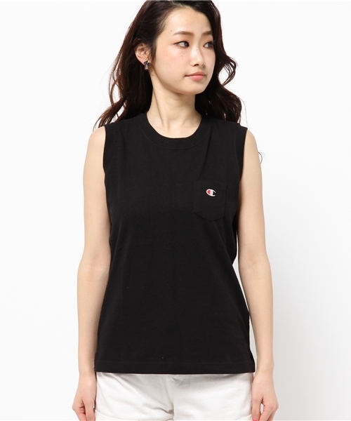 Champion(チャンピオン)の「【Gina掲載】【カタログ掲載】(CHAMPION/ROSEBUD) CWSF331 20S/1 JERSEY SLEEVELESS POCKET TEE(Tシャツ/カットソー・レディース・ホワイト/グレー/イエロー/ブラック/ネイビー/ラベンダー・S/M)」の21枚目の写真