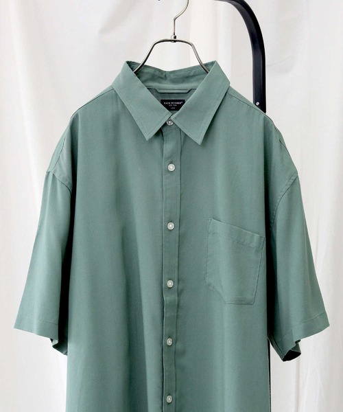 BACK NUMBER（バックナンバー）の「接触冷感の生地で夏でも涼しく【BACK NUMBER】「COOL」半袖シャツ（シャツ/ブラウス・メンズ・ブラック/ブルー/ホワイト×ブルー/ホワイト/サックスブルー/ケリー・L/M/S/XL）」の5枚目の写真