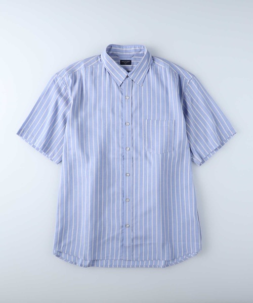 BACK NUMBER（バックナンバー）の「接触冷感の生地で夏でも涼しく【BACK NUMBER】「COOL」半袖シャツ（シャツ/ブラウス・メンズ・ブラック/ブルー/ホワイト×ブルー/ホワイト/サックスブルー/ケリー・L/M/S/XL）」の13枚目の写真