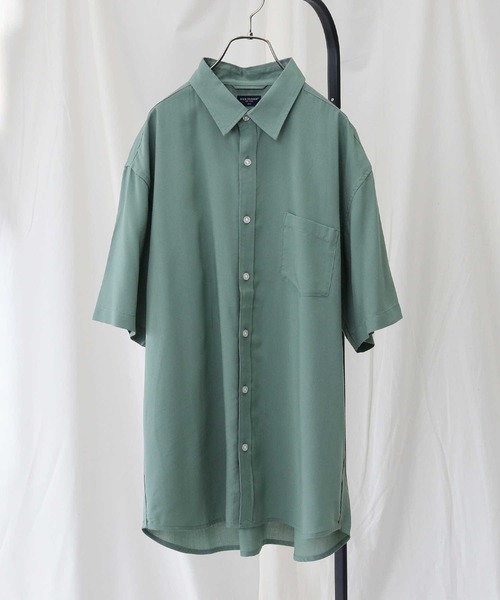 BACK NUMBER（バックナンバー）の「接触冷感の生地で夏でも涼しく【BACK NUMBER】「COOL」半袖シャツ（シャツ/ブラウス・メンズ・ブラック/ブルー/ホワイト×ブルー/ホワイト/サックスブルー/ケリー・L/M/S/XL）」の21枚目の写真