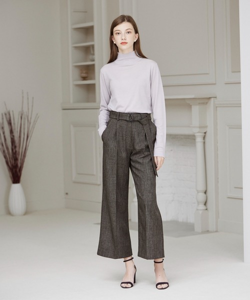 INED CLARO（イネドクラロ）の「ウォッシャブルウールハイネックニット（ニット/セーター・レディース・グレー/ブラック/ホワイト・フリー）」の8枚目の写真