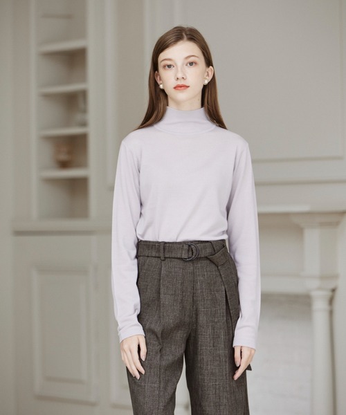 INED CLARO（イネドクラロ）の「ウォッシャブルウールハイネックニット（ニット/セーター・レディース・グレー/ブラック/ホワイト・フリー）」の4枚目の写真