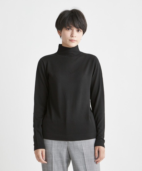 INED CLARO（イネドクラロ）の「ウォッシャブルウールハイネックニット（ニット/セーター・レディース・グレー/ブラック/ホワイト・フリー）」の11枚目の写真