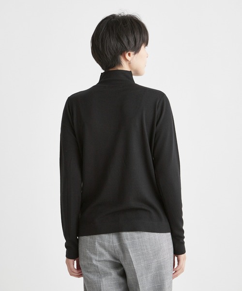 INED CLARO（イネドクラロ）の「ウォッシャブルウールハイネックニット（ニット/セーター・レディース・グレー/ブラック/ホワイト・フリー）」の13枚目の写真
