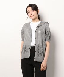 Samansa Mos2 | 透かしセーラーカラーカーディガン(カーディガン/ボレロ)