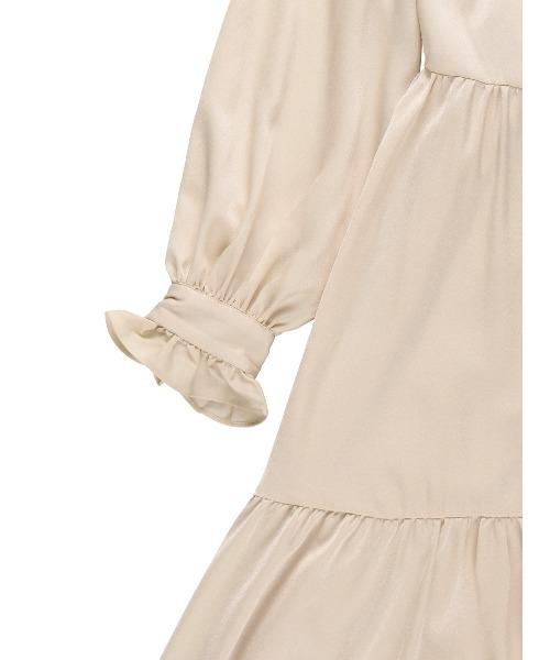 MIRO AMURETTE（ミロアミュレット）の「flare tiered one piece/襟付きティアードワンピース（ワンピース・レディース・ベージュ・SMALL/MEDIUM）」の17枚目の写真