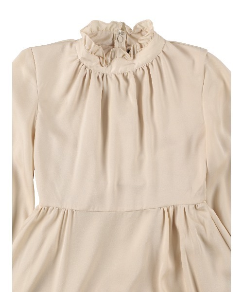 MIRO AMURETTE（ミロアミュレット）の「flare tiered one piece/襟付きティアードワンピース（ワンピース・レディース・ベージュ・SMALL/MEDIUM）」の14枚目の写真