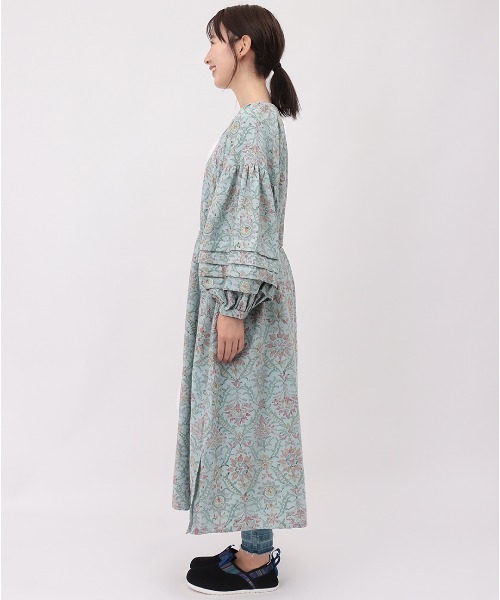 チチカカ（チチカカ）の「ボタニダマスク ブロックプリントワンピース（シャツワンピース・レディース・アイボリー/ブラウン/ライトブルー・FREE）」の15枚目の写真