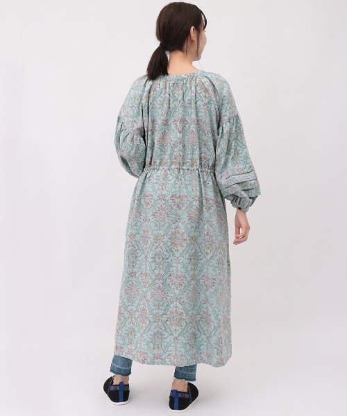 チチカカ（チチカカ）の「ボタニダマスク ブロックプリントワンピース（シャツワンピース・レディース・アイボリー/ブラウン/ライトブルー・FREE）」の16枚目の写真