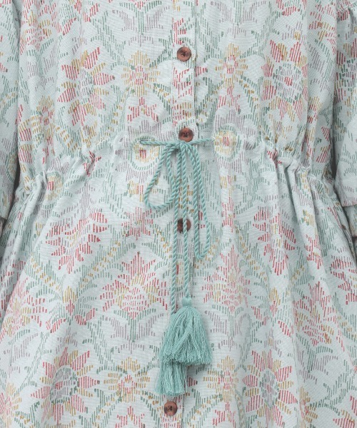 チチカカ（チチカカ）の「ボタニダマスク ブロックプリントワンピース（シャツワンピース・レディース・アイボリー/ブラウン/ライトブルー・FREE）」の19枚目の写真