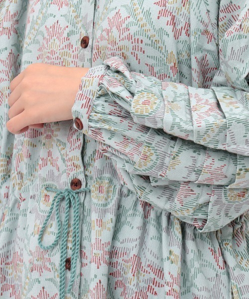 チチカカ（チチカカ）の「ボタニダマスク ブロックプリントワンピース（シャツワンピース・レディース・アイボリー/ブラウン/ライトブルー・FREE）」の20枚目の写真