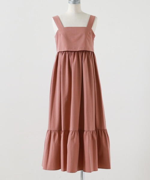 Cheek（チーク）の「バックリボンティアードジャンスカ（ジャンパースカート・レディース・ブラック/グリーン/ピンク・MEDIUM）」の17枚目の写真