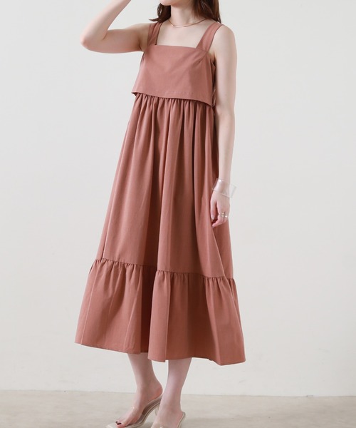 Cheek（チーク）の「バックリボンティアードジャンスカ（ジャンパースカート・レディース・ブラック/グリーン/ピンク・MEDIUM）」の22枚目の写真