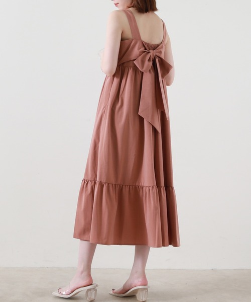 Cheek（チーク）の「バックリボンティアードジャンスカ（ジャンパースカート・レディース・ブラック/グリーン/ピンク・MEDIUM）」の21枚目の写真