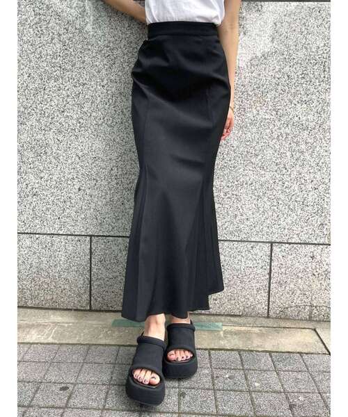 EMODA（エモダ）の「ハイウエストマーメイドスカート（スカート・レディース・イエロー/ホワイト/ブラック・MEDIUM/SMALL）」の3枚目の写真