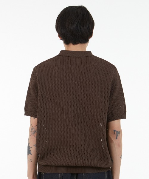 【LMC】★メッシュニットポロシャツ★ LMC】MESH KNIT POLO SHIRT / エルエムシー メッシュ ニット