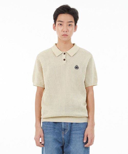 【LMC】★メッシュニットポロシャツ★ LMC】MESH KNIT POLO SHIRT / エルエムシー メッシュ ニット