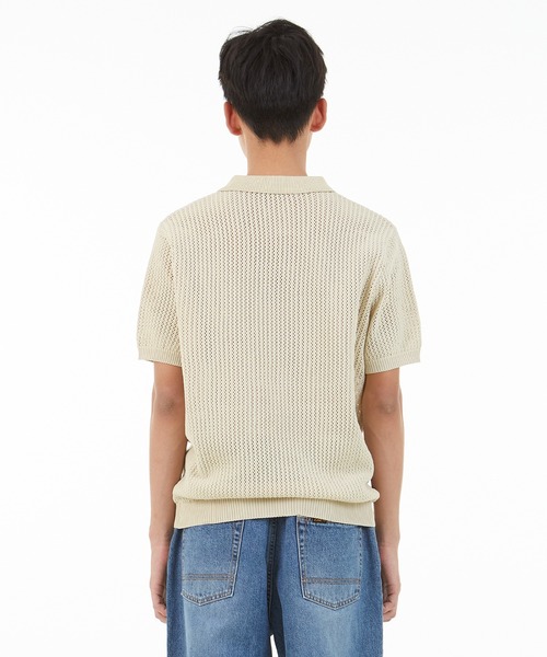 LMC】MESH KNIT POLO SHIRT / エルエムシー メッシュ ニット