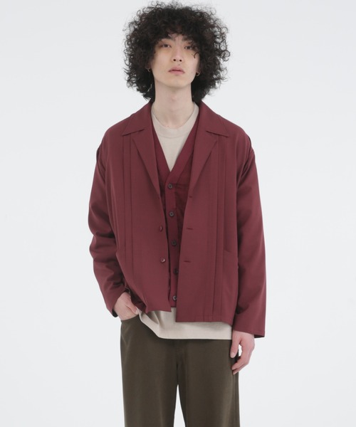 Iroquois(イロコイ)の「WORSTED WOOL LIKE TWILL JK(カバーオール・メンズ・ブラック/ベージュ/ワインレッド・1/2/3)」の3枚目の写真