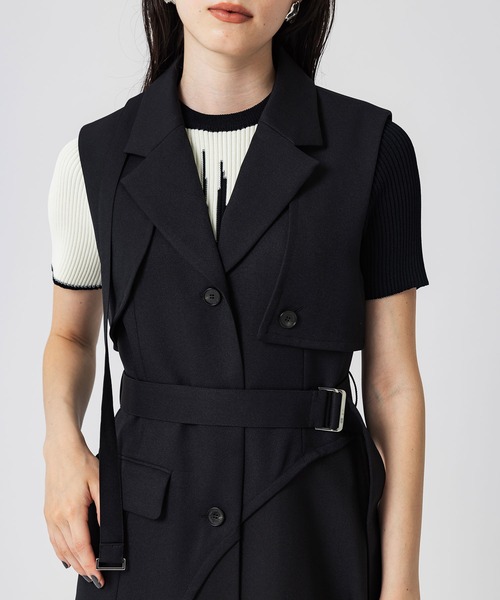 UNITED TOKYO（ユナイテッドトウキョウ）の「デュフォームベストワンピース（ワンピース・レディース・ブラック/グレー・2/1）」の12枚目の写真