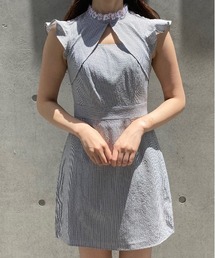 TITTY&CO. | 【TITTY&CO.】ストライプミニワンピース(ワンピース)