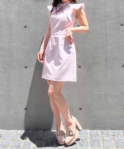 TITTY&CO.（ティティーアンドコー）の「【TITTY&CO.】ストライプミニワンピース（ワンピース・レディース・ブラック/ピンク/ブルー・SMALL/MEDIUM）」の14枚目の写真