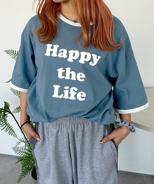 PairPair（ペアペア）の「アソートリンガーＴ(ユニセックス)（Tシャツ/カットソー・レディース・ブラック/オフホワイト/ホワイト系その他/グレイッシュブルー・MEDIUM/LARGE）」の4枚目の写真