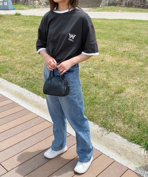 PairPair（ペアペア）の「アソートリンガーＴ(ユニセックス)（Tシャツ/カットソー・レディース・ブラック/オフホワイト/ホワイト系その他/グレイッシュブルー・MEDIUM/LARGE）」の10枚目の写真