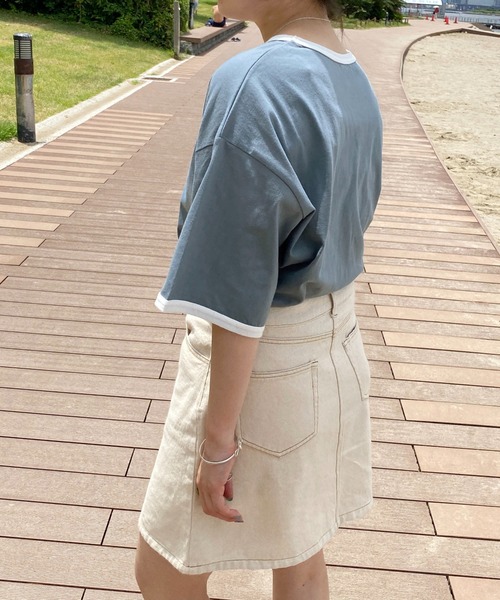 PairPair（ペアペア）の「アソートリンガーＴ(ユニセックス)（Tシャツ/カットソー・レディース・ブラック/オフホワイト/ホワイト系その他/グレイッシュブルー・MEDIUM/LARGE）」の13枚目の写真