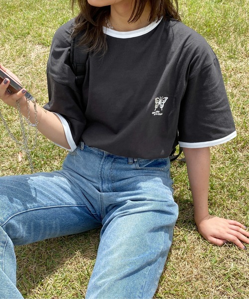 PairPair（ペアペア）の「アソートリンガーＴ(ユニセックス)（Tシャツ/カットソー・レディース・ブラック/オフホワイト/ホワイト系その他/グレイッシュブルー・MEDIUM/LARGE）」の17枚目の写真