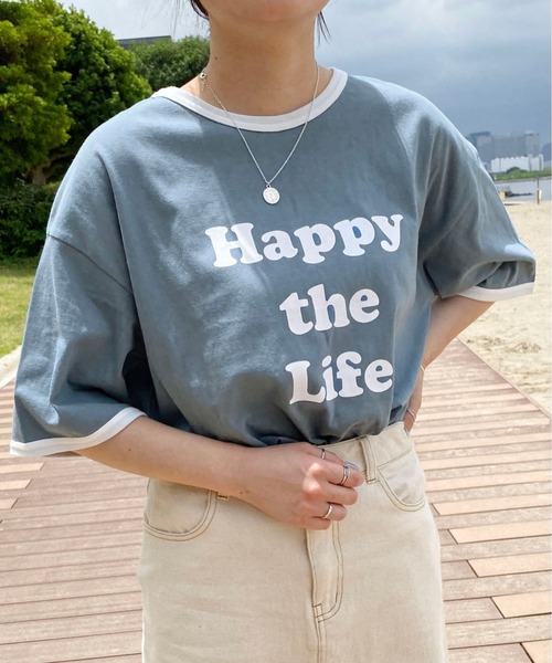 PairPair（ペアペア）の「アソートリンガーＴ(ユニセックス)（Tシャツ/カットソー・レディース・ブラック/オフホワイト/ホワイト系その他/グレイッシュブルー・MEDIUM/LARGE）」の18枚目の写真