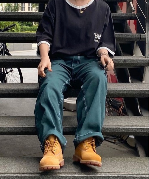 PairPair（ペアペア）の「アソートリンガーＴ(ユニセックス)（Tシャツ/カットソー・レディース・ブラック/オフホワイト/ホワイト系その他/グレイッシュブルー・MEDIUM/LARGE）」の16枚目の写真