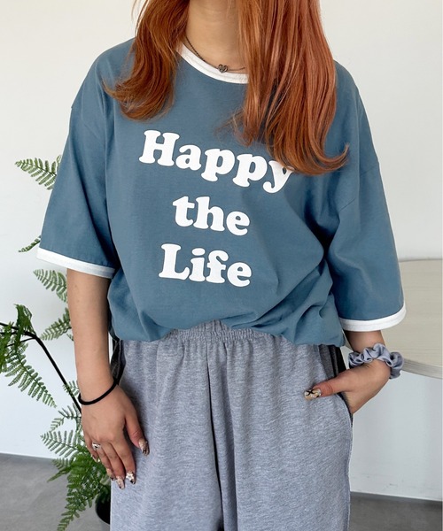 PairPair（ペアペア）の「アソートリンガーＴ(ユニセックス)（Tシャツ/カットソー・レディース・ブラック/オフホワイト/ホワイト系その他/グレイッシュブルー・MEDIUM/LARGE）」の19枚目の写真