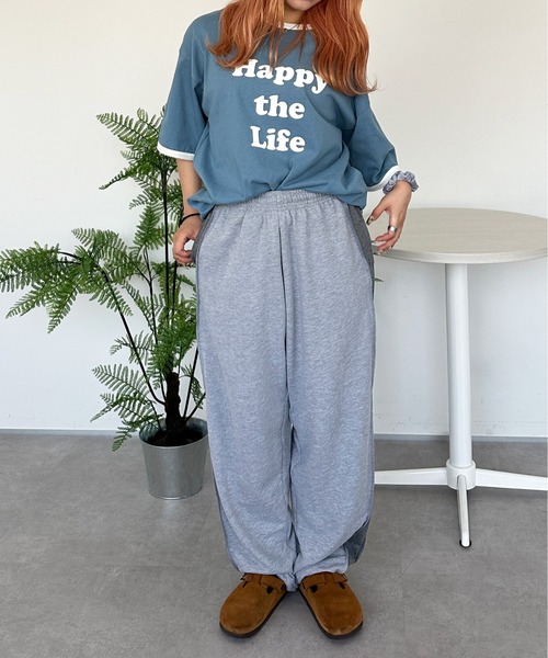 PairPair（ペアペア）の「アソートリンガーＴ(ユニセックス)（Tシャツ/カットソー・レディース・ブラック/オフホワイト/ホワイト系その他/グレイッシュブルー・MEDIUM/LARGE）」の21枚目の写真