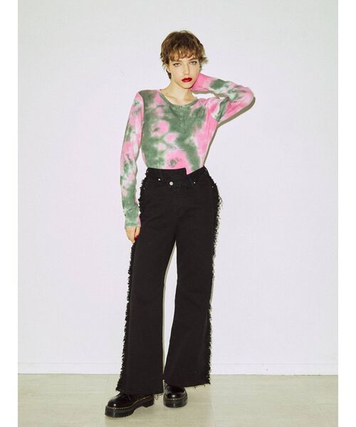 jouetie（ジュエティ）の「ハーフボタンテレコカットソー（Tシャツ/カットソー・レディース・ブラック/ピンク/ブルー・MEDIUM）」の13枚目の写真