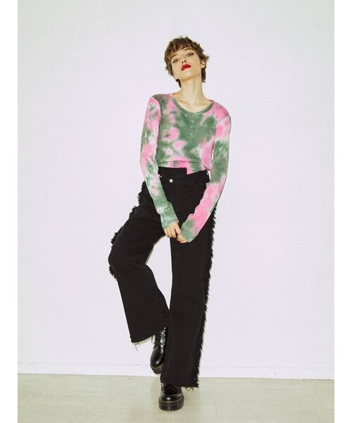 jouetie（ジュエティ）の「ハーフボタンテレコカットソー（Tシャツ/カットソー・レディース・ブラック/ピンク/ブルー・MEDIUM）」の14枚目の写真