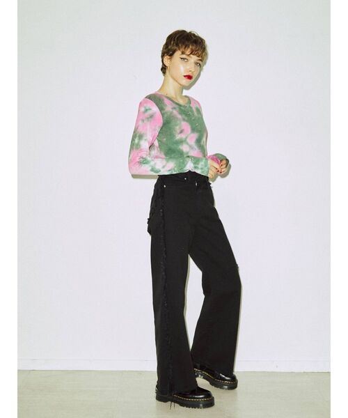 jouetie（ジュエティ）の「ハーフボタンテレコカットソー（Tシャツ/カットソー・レディース・ブラック/ピンク/ブルー・MEDIUM）」の15枚目の写真