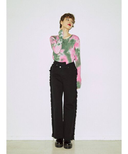 jouetie（ジュエティ）の「ハーフボタンテレコカットソー（Tシャツ/カットソー・レディース・ブラック/ピンク/ブルー・MEDIUM）」の16枚目の写真