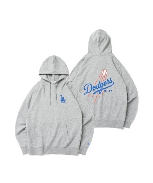 NEW ERA（ニューエラ）の「NEW ERA/ニューエラ MLB 裏毛 スウェット プルオーバーフーディープルオーバーパーカー/ニューヨーク・ヤンキース/ロサンゼルス・ドジャース 13330888/13330891（パーカー・メンズ・グレー/ネイビー・L/M/XL/XXL）」の5枚目の写真