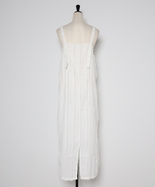 Bonjour Sagan（ボンジュールサガン）の「フリンジストライプキャミワンピース（ワンピース・レディース・オフホワイト・FREE）」の11枚目の写真