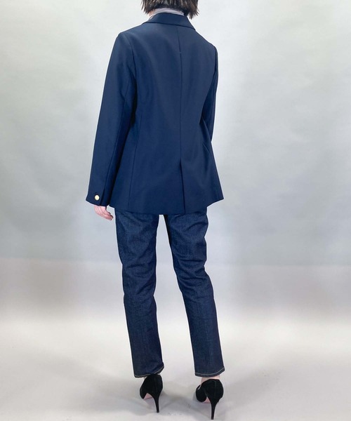 Munich（ミューニック）の「ウールレーヨンツイルダブルテーラードジャケット（テーラードジャケット・レディース・ネイビー・S）」の6枚目の写真