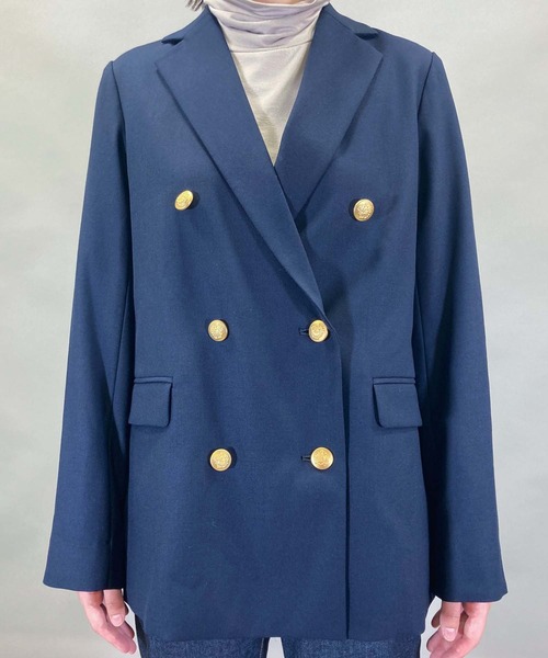 Munich（ミューニック）の「ウールレーヨンツイルダブルテーラードジャケット（テーラードジャケット・レディース・ネイビー・S）」の11枚目の写真