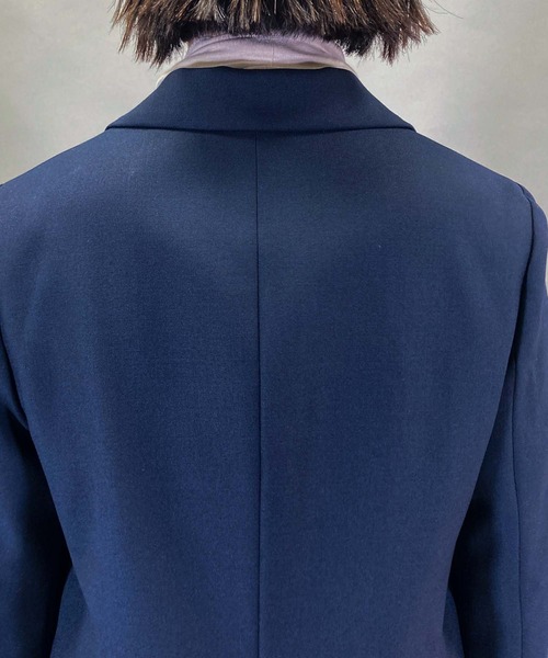 Munich（ミューニック）の「ウールレーヨンツイルダブルテーラードジャケット（テーラードジャケット・レディース・ネイビー・S）」の8枚目の写真