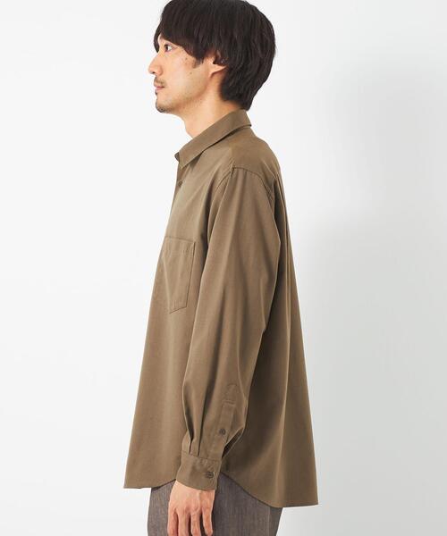 green label relaxing(グリーンレーベルリラクシング)の「ウォッシャブル ビエラ レギュラーカラー シャツ -ストレッチ・マシンウォッシャブル・防シワ-(シャツ/ブラウス・メンズ・ベージュ/グレー/モカ・S/M/L/XL)」の8枚目の写真