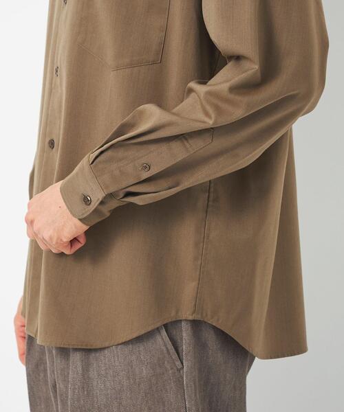 green label relaxing(グリーンレーベルリラクシング)の「ウォッシャブル ビエラ レギュラーカラー シャツ -ストレッチ・マシンウォッシャブル・防シワ-(シャツ/ブラウス・メンズ・ベージュ/グレー/モカ・S/M/L/XL)」の13枚目の写真